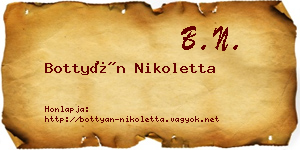 Bottyán Nikoletta névjegykártya